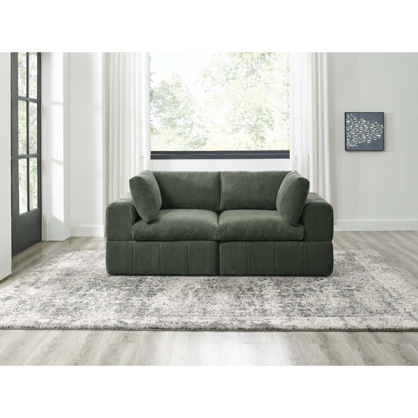 Wayfair emerald deals green couch